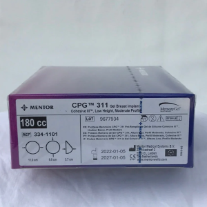 Mentor 334-1101 CPG 311 Gel Breast Implant Cohesive III 180cc