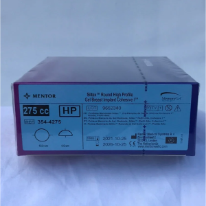 Mentor 354-4275 Siltex Round High Profile Gel Breast Implant Cohesive I 275cc