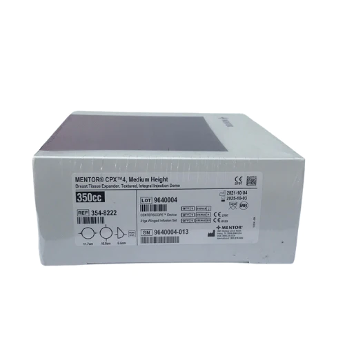 Mentor 354-8222 CPX 4 Medium Height Breast Tissue Expander Textured Integral Injection Dome